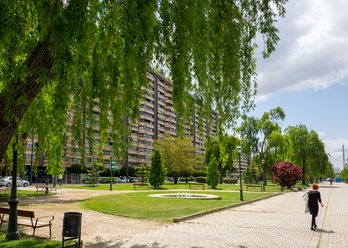 Parque de las Moreras, en los alrededores de la residencia de mayores CleceVitam San Quirce, en la ciudad de Valladolid